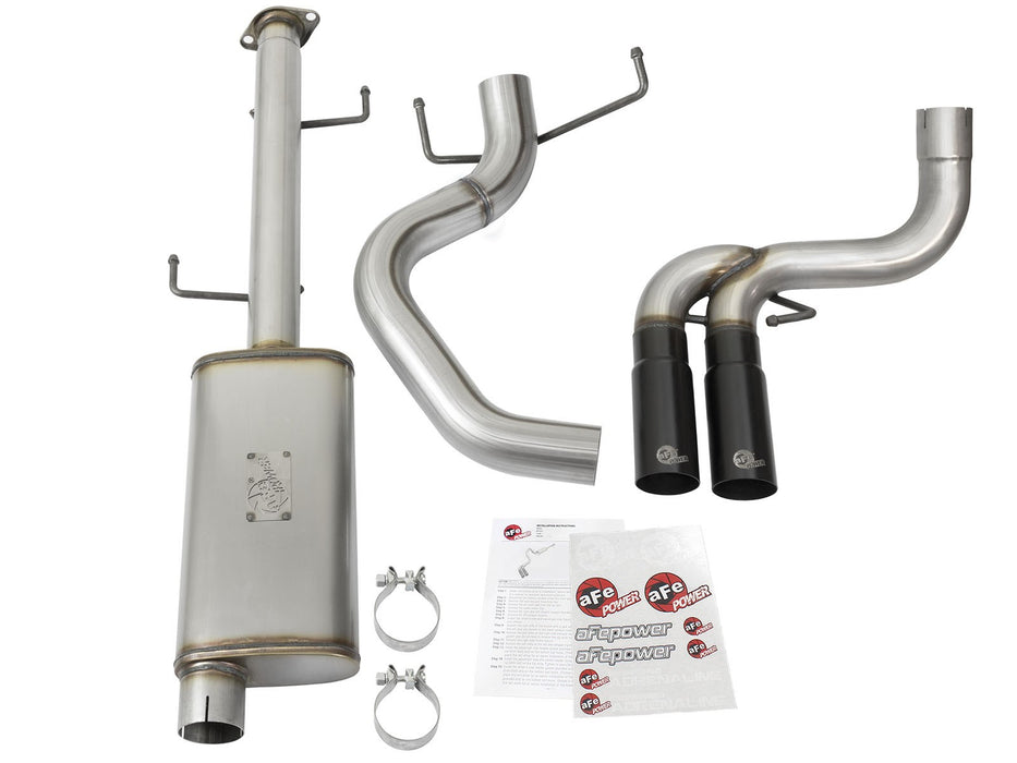 aFe Power Rebel Series 3" Stainless Steel Cat-Back Exhaust with Dual Black Tips | Toyota FJ Cruiser