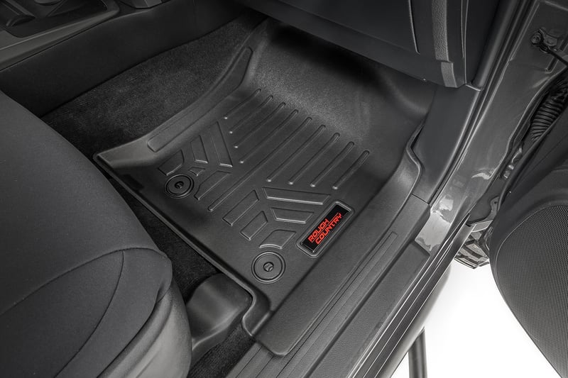 Rough Country Front & Rear Floor Mats | Fits 2013–2024 Toyota 4Runner 2WD/4WD | All-Weather Heavy-Duty Floor Armor