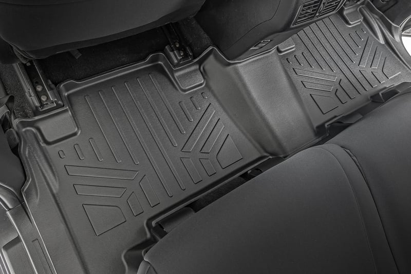 Rough Country Front & Rear Floor Mats | Fits 2013–2024 Toyota 4Runner 2WD/4WD | All-Weather Heavy-Duty Floor Armor
