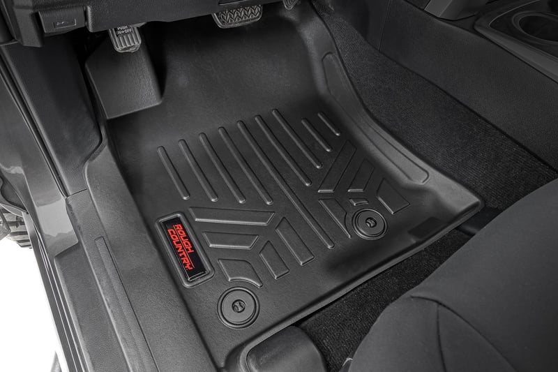 Rough Country Front & Rear Floor Mats | Fits 2013–2024 Toyota 4Runner 2WD/4WD | All-Weather Heavy-Duty Floor Armor
