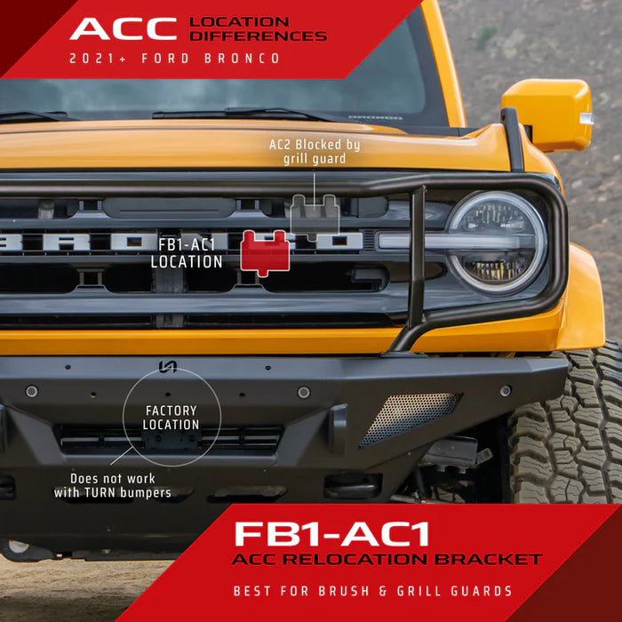 TURN Offroad 2021+ Ford Bronco ACC Relocation Bracket