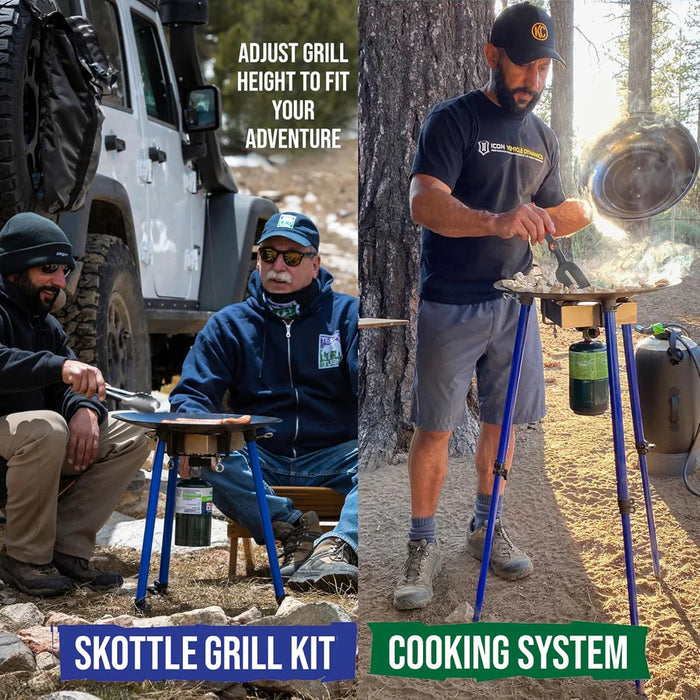 TemboTusk Adjustable Leg Skottle Grill Kit | Portable Outdoor Cooking System