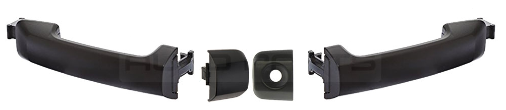 Toyota Black Door Handle Set for 2007–2021 Tundra Regular Cab (2-Door)