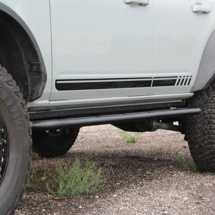 RCI Off Road Rock Sliders | Fits 2021–2025 Ford Bronco 4-Door 4WD | Frame-Mounted with Kick-Out | Made in USA