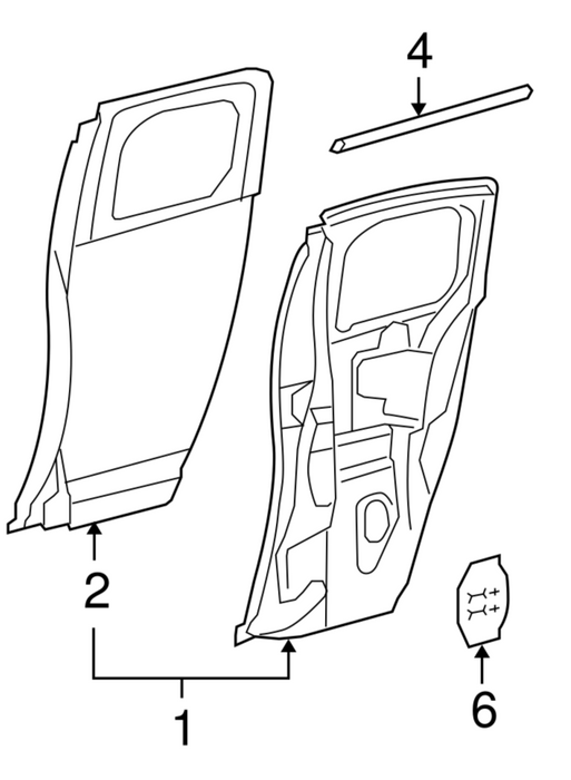 Toyota FJ Cruiser Door Window Weather Stripping – Front Doors (Set of 4) | OEM-Style Seal Kit