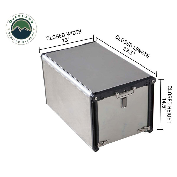 OVS Komodo Camp Kitchen - Dual Grill, Skillet, Folding Shelves, and Rocket Tower - Stainless Steel