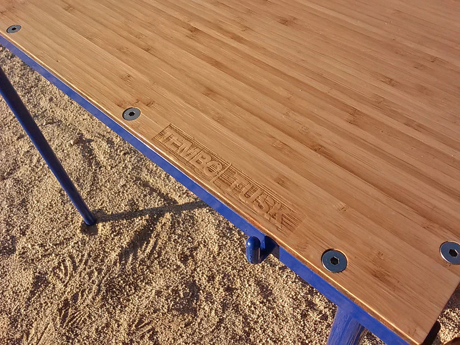 TemboTusk Camp Table Kit – Modular Metal & Bamboo Camping Table with Carry Bag