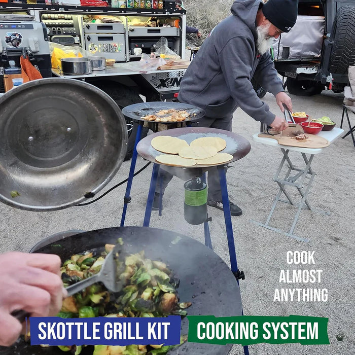 TemboTusk Adjustable Leg Skottle Grill Kit | Portable Outdoor Cooking System
