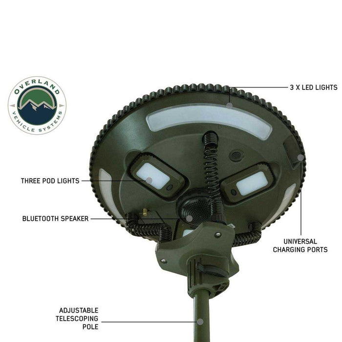 OVS Wild Land Camping Gear - UFO Solar Light Light Pods & Speaker Universal