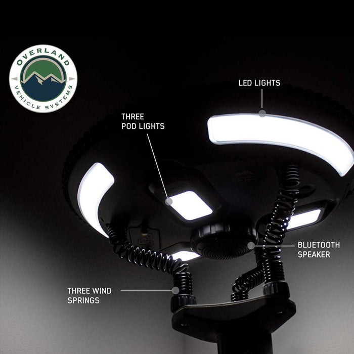 OVS Wild Land Camping Gear - UFO Solar Light Light Pods & Speaker Universal
