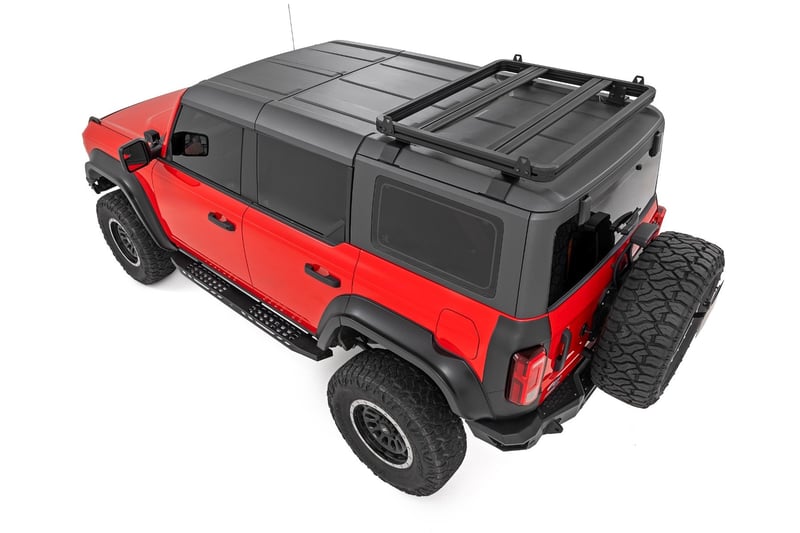 Rough Country Roof Rack for 2021–2025 Ford Bronco 4WD | Full-Length & Half-Length Aluminum Overland Cargo Rack