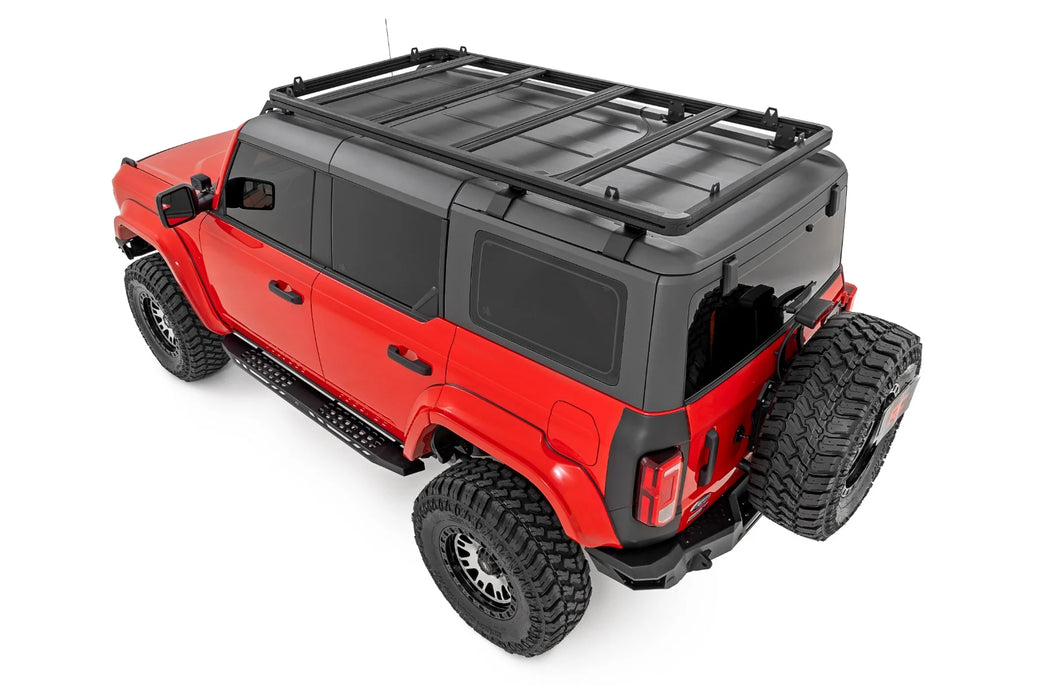 Rough Country Roof Rack for 2021–2025 Ford Bronco 4WD | Full-Length & Half-Length Aluminum Overland Cargo Rack