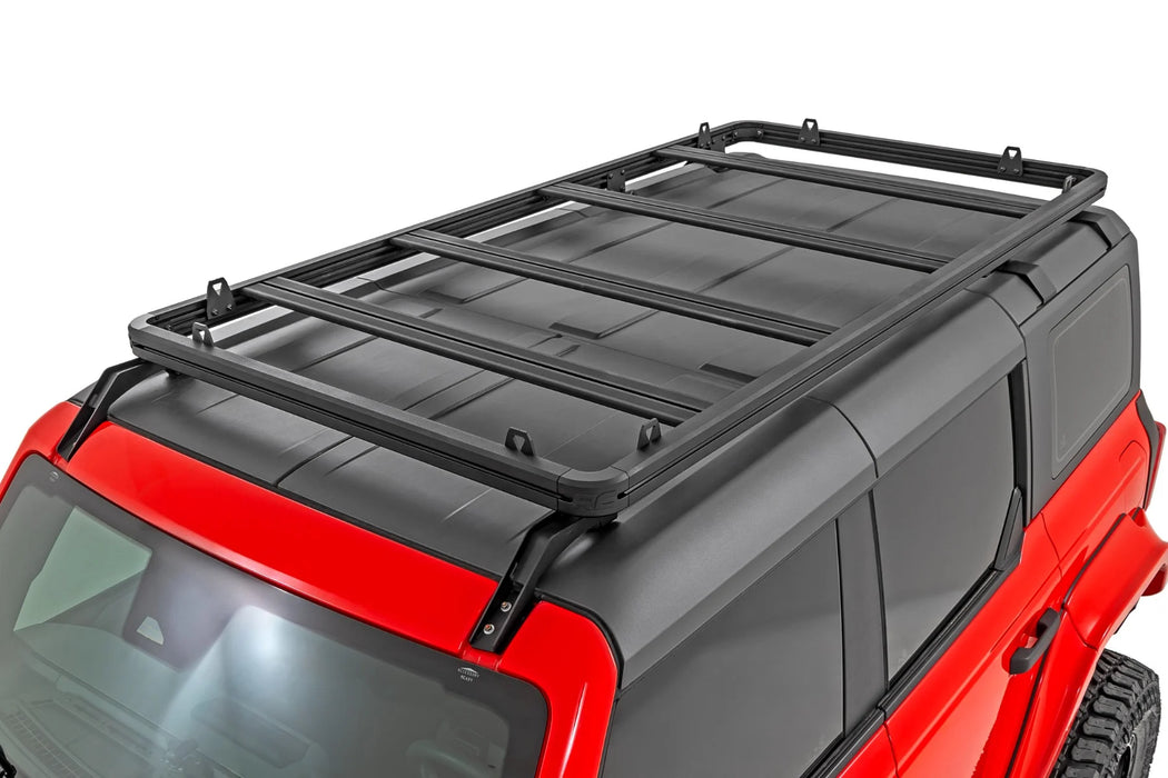 Rough Country Roof Rack for 2021–2025 Ford Bronco 4WD | Full-Length & Half-Length Aluminum Overland Cargo Rack