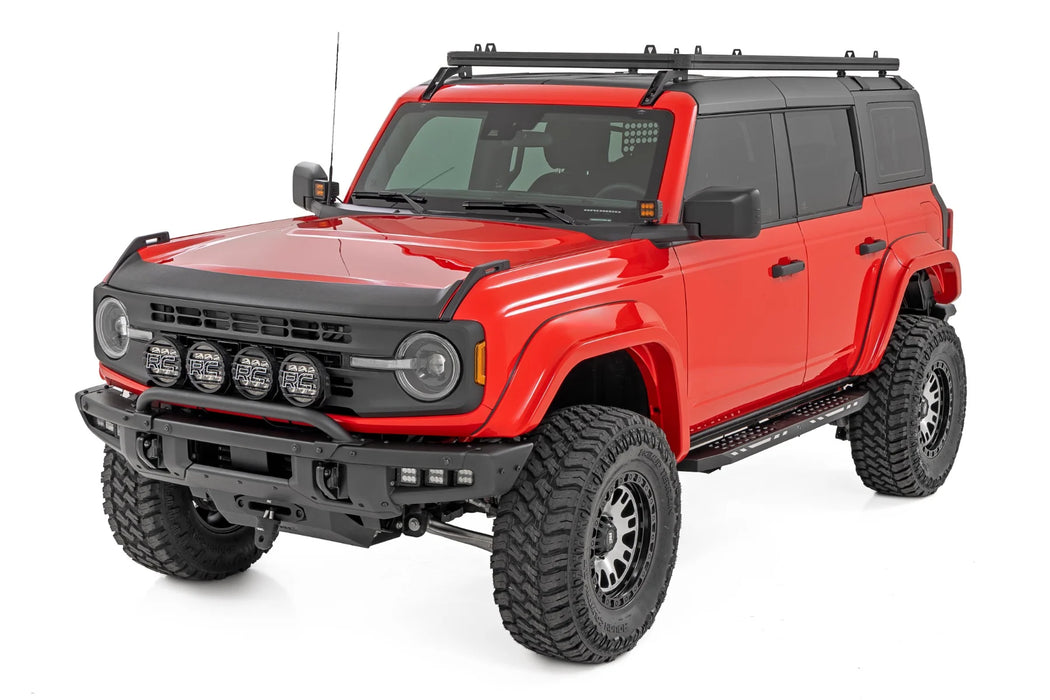 Rough Country Roof Rack for 2021–2025 Ford Bronco 4WD | Full-Length & Half-Length Aluminum Overland Cargo Rack