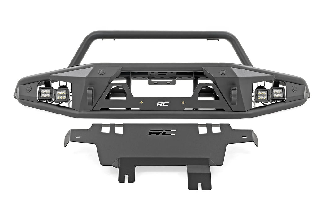 Rough Country Tubular Front Bumper with Winch Mount & LED Lights for 2021-2026 Ford Bronco