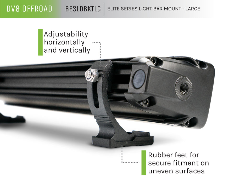 DV8 Offroad Elite Series Large LED Light Bar Mount | Universal Adjustable Brackets