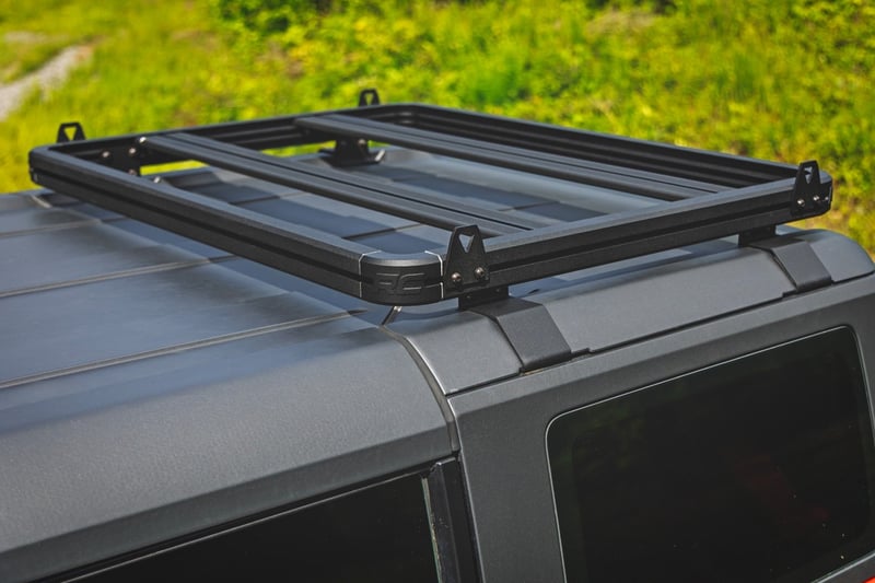 Rough Country Roof Rack for 2021–2025 Ford Bronco 4WD | Full-Length & Half-Length Aluminum Overland Cargo Rack