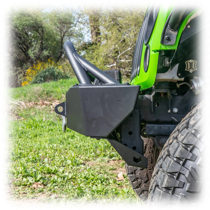 Turn Offroad Front Bumper with Skid Plate & Recessed Winch Mount for 2007-2025 Jeep Wrangler JK/JL & Gladiator JT