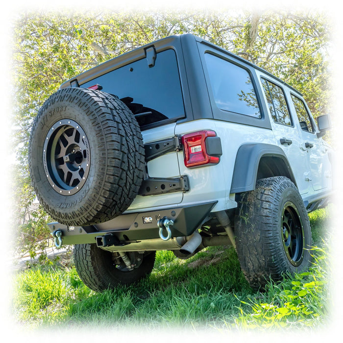 Turn Offroad Tailgate Reinforcement Tire Carrier for Jeep Wrangler JL (2018–2025) | Heavy-Duty Spare Tire Carrier for 35–40” Tires | Bolt-On Tailgate Support