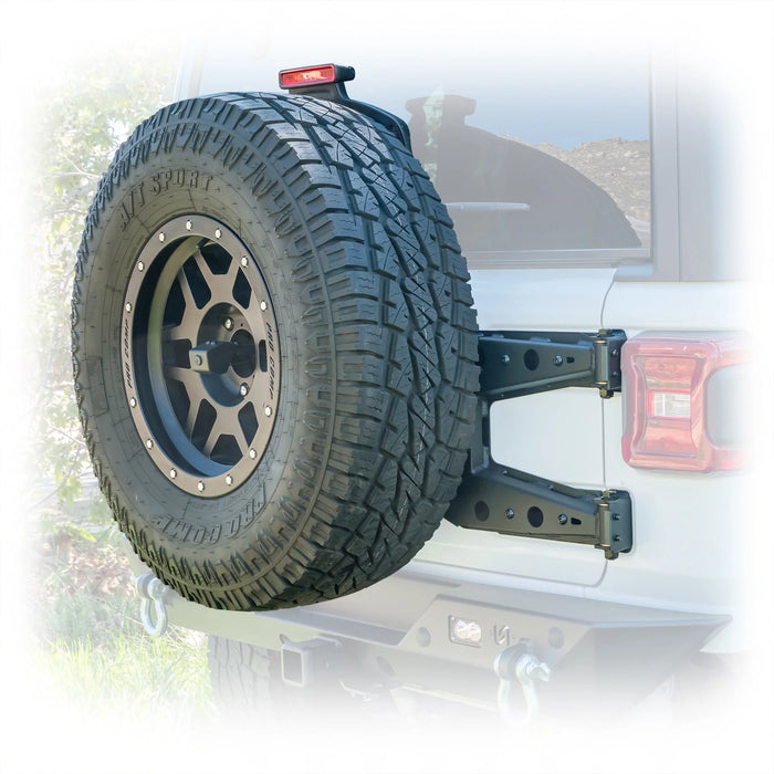 Turn Offroad Tailgate Reinforcement Tire Carrier for Jeep Wrangler JL (2018–2025) | Heavy-Duty Spare Tire Carrier for 35–40” Tires | Bolt-On Tailgate Support