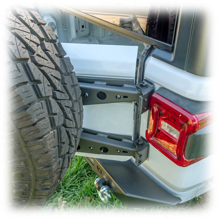 Turn Offroad Tailgate Reinforcement Tire Carrier for Jeep Wrangler JL (2018–2025) | Heavy-Duty Spare Tire Carrier for 35–40” Tires | Bolt-On Tailgate Support