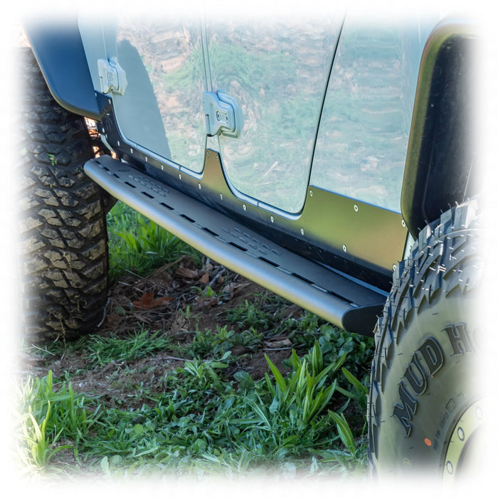 Turn Offroad Frame-Mounted Rock Slider Steps for Jeep Gladiator JT (2020–2025) | Heavy-Duty Steel Bolt-On Rock Sliders with Integrated Step