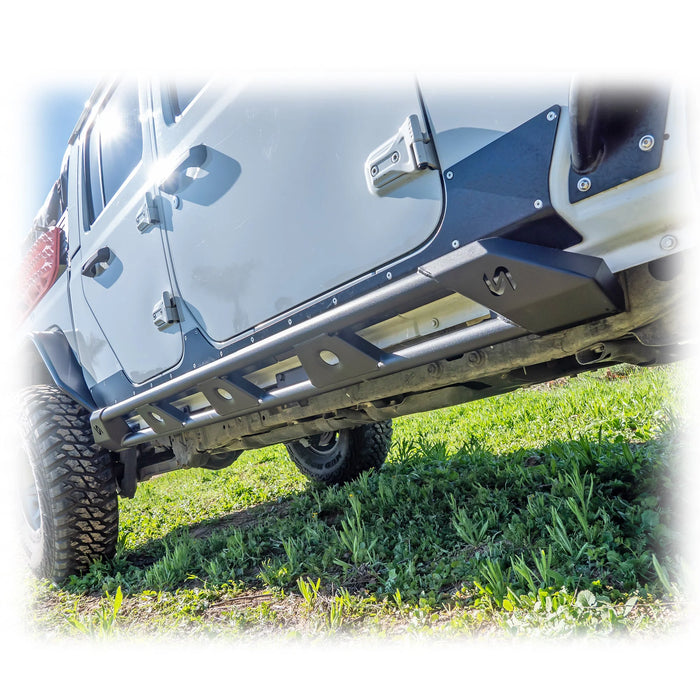 Turn Offroad Frame-Mounted Rock Sliders for 2020-2025 Jeep Gladiator JT | Heavy-Duty Steel Protection