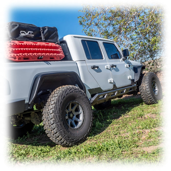 Turn Offroad Frame-Mounted Rock Sliders for 2020-2025 Jeep Gladiator JT | Heavy-Duty Steel Protection