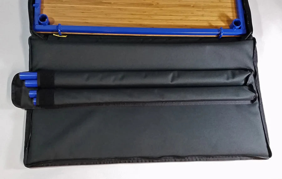 TemboTusk Basin Camp Table Kit – Portable Metal & Bamboo Camping Table with Collapsible Sink, Adjustable Legs & Carry Bag