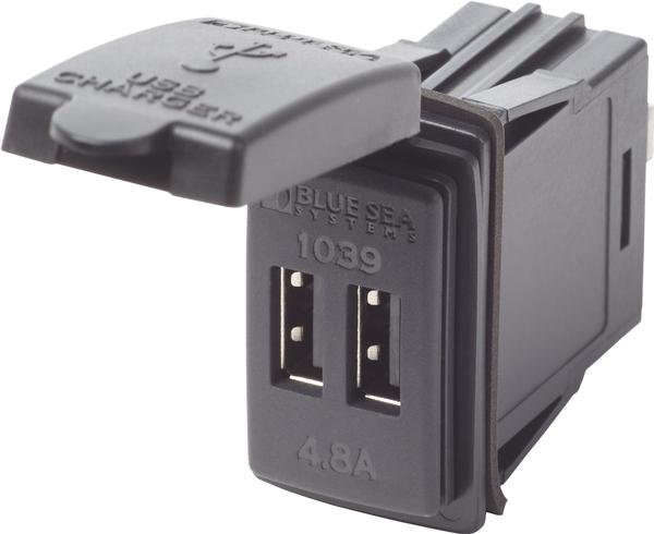 Blue Sea Systems Dual USB Charger 4.8A – 12V/24V | 1039B