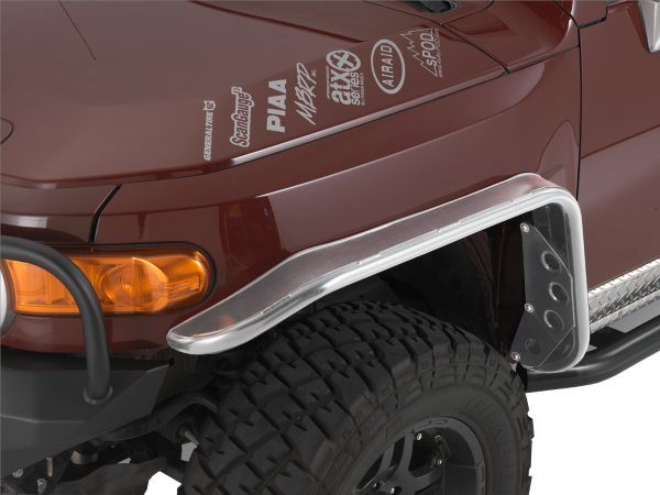 Warrior Products Toyota FJ Cruiser Tube Fender Flares (Front) - RAW