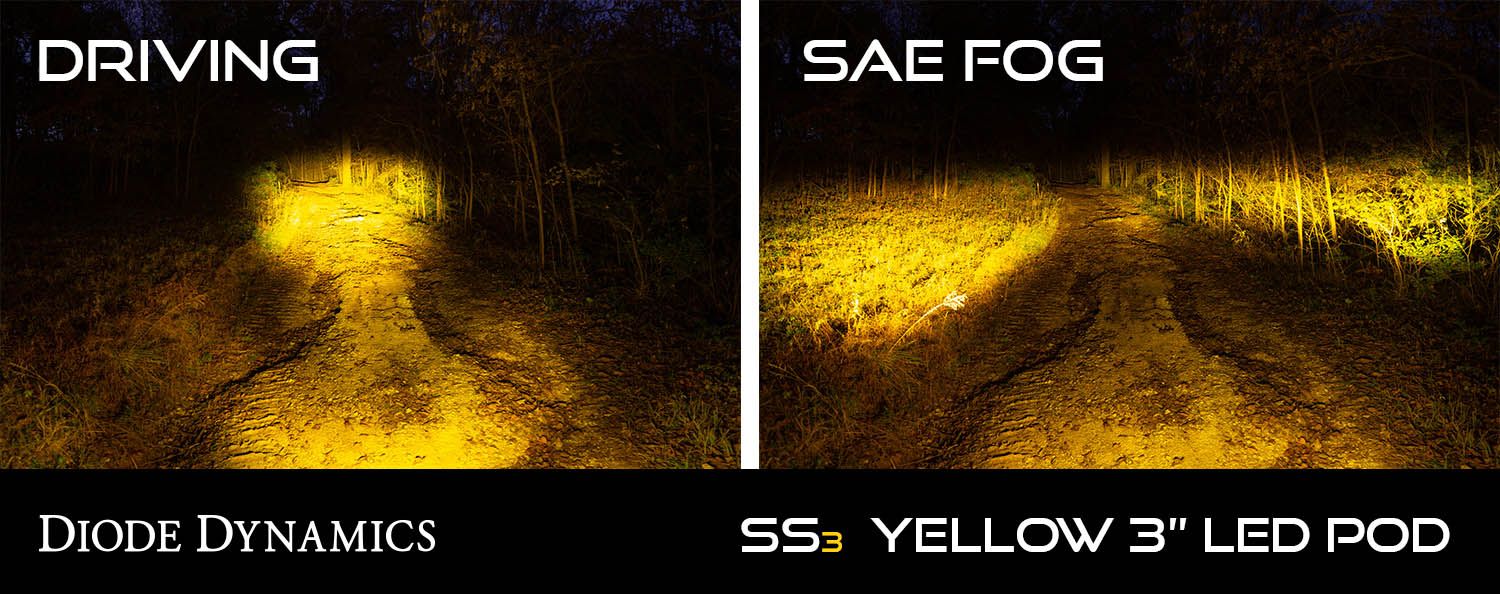 Diode Dynamics SS3 SAE Yellow Sport LED Pod (pair)