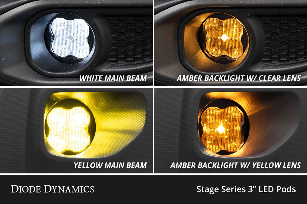 Diode Dynamics SS3 LED Fog Light Kit for 2021-2025 Ford Bronco | SAE Road Legal | Standard & Capable Bumper