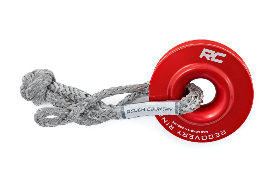 Rough Country 6.5" Winch Recovery Ring – 41,000 LB Capacity for Synthetic Rope Winches